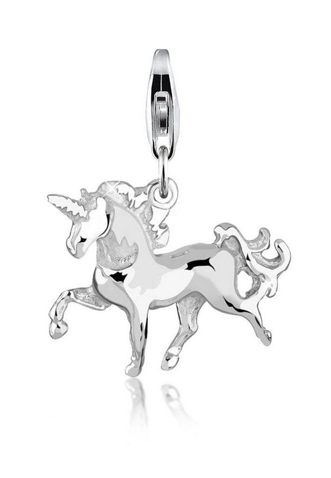 Nenalina Charm-Einhänger Einhorn Anhänger Pferd Elfe Fabelwesen 925 Silber von Nenalina