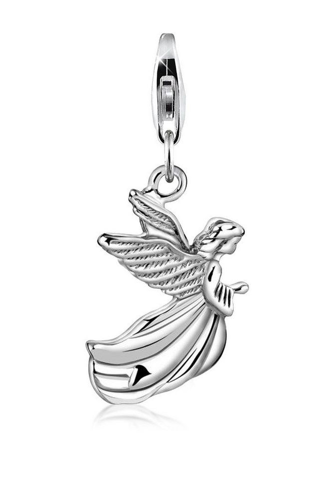 Nenalina Charm-Einhänger Engel Anhänger Flügel Schutz Talisman 925 Silber, Engel von Nenalina