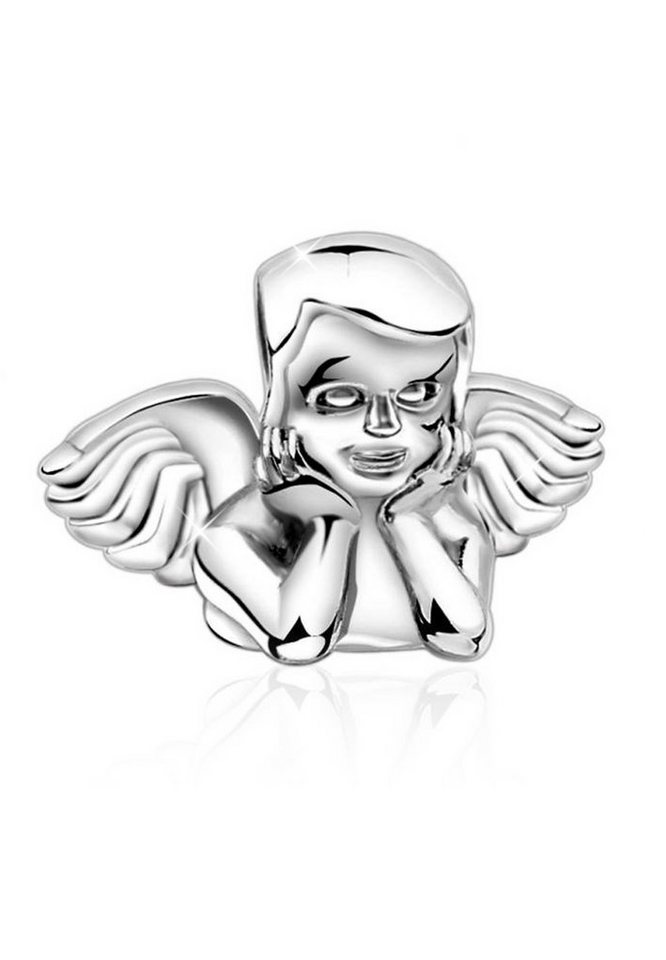 Nenalina Charm-Einhänger Engelskopf Bead Schutz 925 Silber, Engel von Nenalina