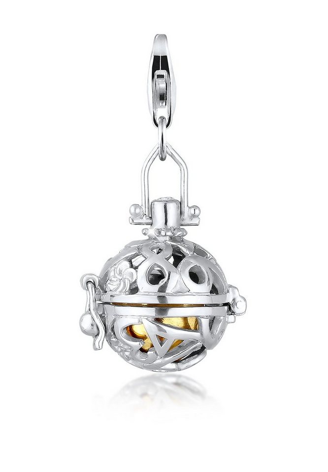 Nenalina Charm-Einhänger Klangkugel Zirkonia Romantik 925 Silber, Engelsflüsterer von Nenalina