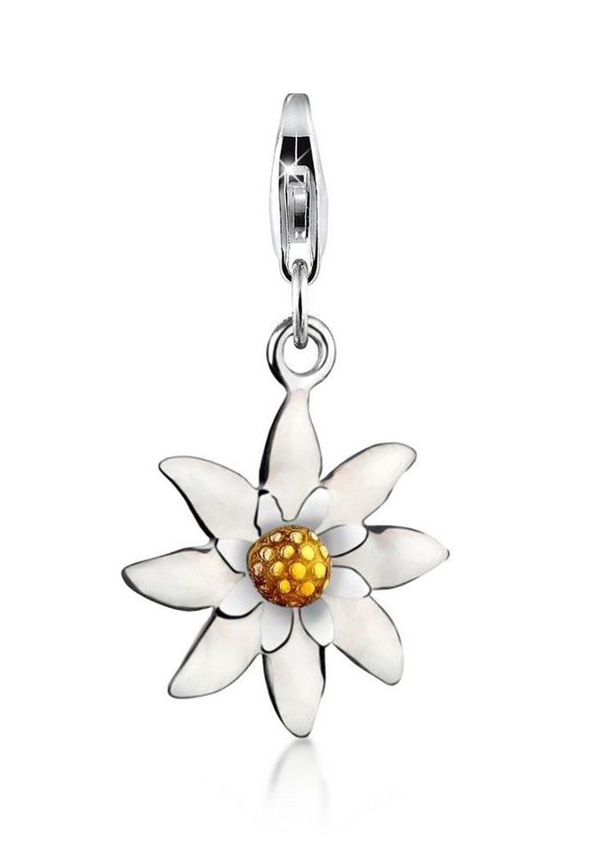 Nenalina Charm-Einhänger Nenalina Charm Edelweiß Silber-Anhänger Tracht 925 Silber, Blume von Nenalina