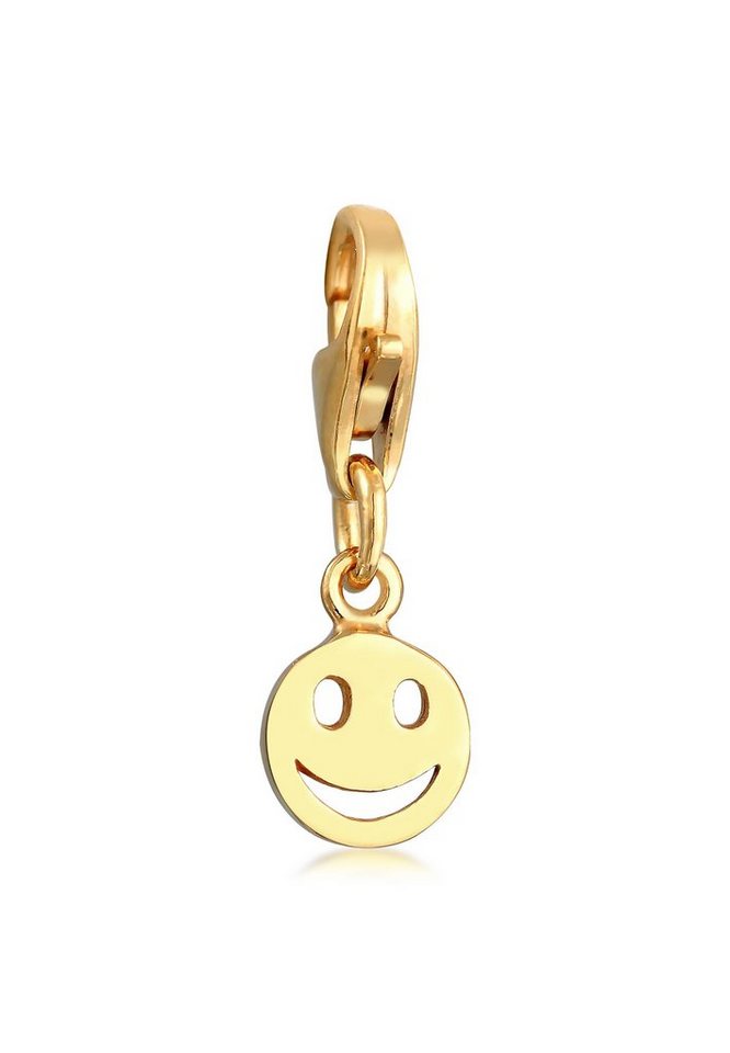 Nenalina Charm-Einhänger Smiling Anhänger 925 Silber, mit Smiling Face von Nenalina