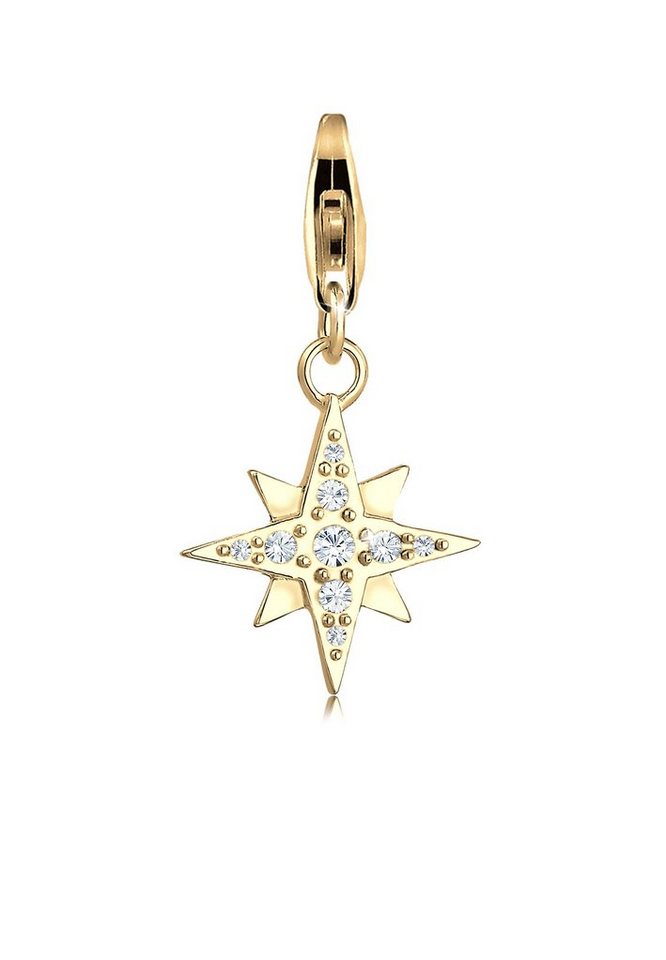 Nenalina Charm-Einhänger Stern Astro Kristalle Basic 925 Silber, Astro von Nenalina