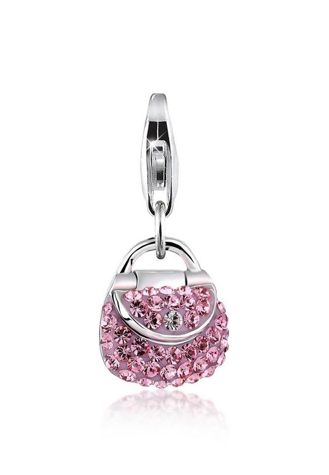 Nenalina Charm-Einhänger Tasche Kristalle Anhänger 925 Silber von Nenalina