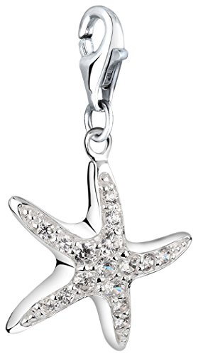 Nenalina Seestern Karabiner Charm Anhänger für Bettelarmband aus 925 Sterling Silber 716062-019 von Nenalina