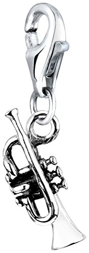 Nenalina Trompete Karabiner Charm Anhänger für Bettelarmband aus 925 Sterling Silber 713116-000 von Nenalina