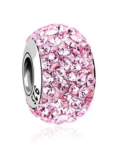 Nenalina Crystal Bead rosé in 925 Sterling Silber, auch kompatibel für alle Beads Armbänder und Halsketten, 718072-004 von Nenalina