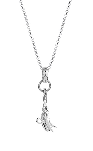 Nenalina Damen Charms Halskette mit Kamm und Schere Anhänger, handgearbeitet in 925 Sterling Silber, CS-057 von Nenalina