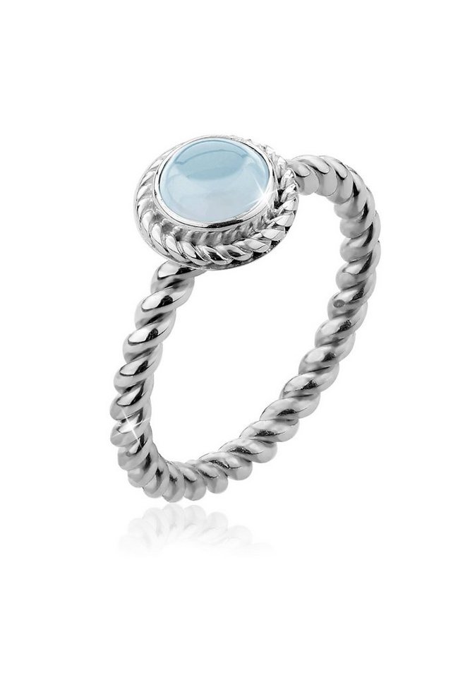 Nenalina Fingerring Aquamarin Geburtsstein März Trend Edel 925 Silber von Nenalina