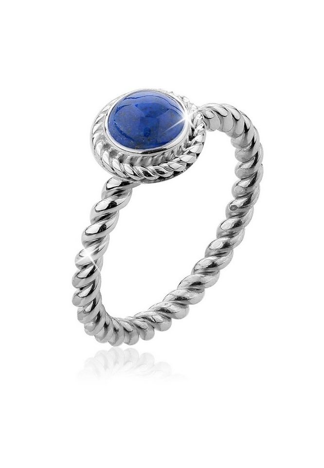 Nenalina Fingerring Lapislazuli Geburtsstein September Edel 925 Silber von Nenalina