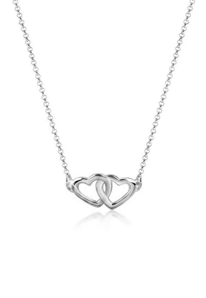 Nenalina Kette mit Anhänger Herz Symbol Anhänger Verschlungen Liebe 925 Silber, Herz von Nenalina