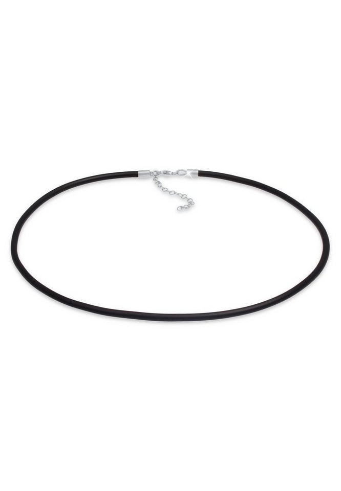 Nenalina Kette ohne Anhänger Kautschuk-Kette Basic Kombinierbar 925 Silber von Nenalina
