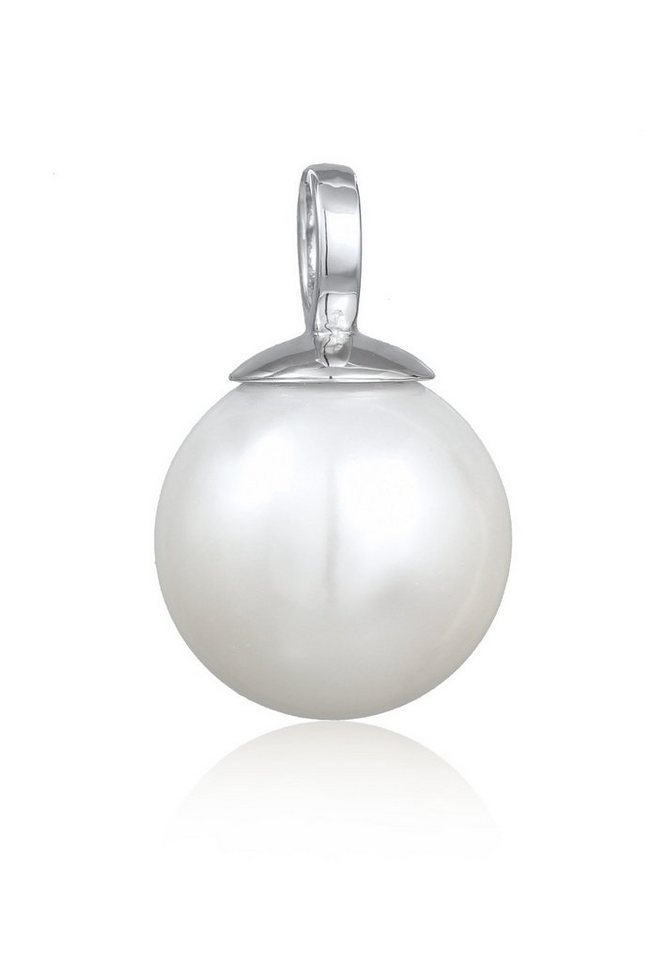 Nenalina Kettenanhänger Basic Muschelkernperle Klassisch Rund 925 Silber von Nenalina