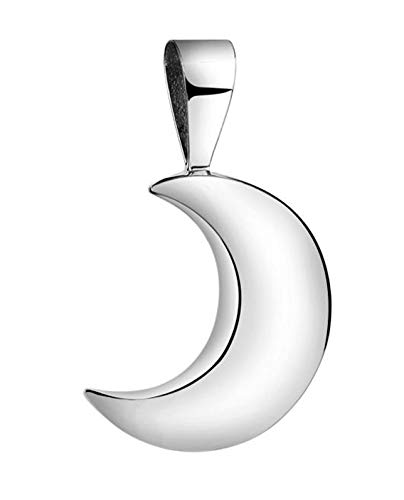 Nenalina Mond Anhänger für Damen Kette oder Halskette glänzend in 925 Sterling Silber, 361306-090 von Nenalina