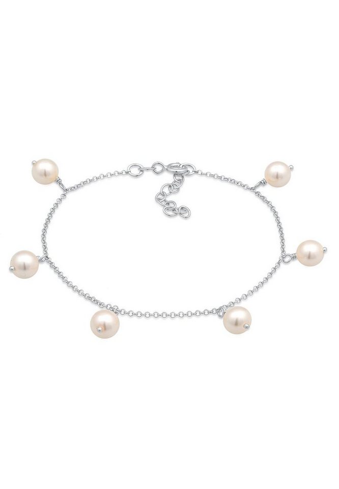 Nenalina Perlenarmband Elegant Synth. Perlen Klassik 925 Silber von Nenalina