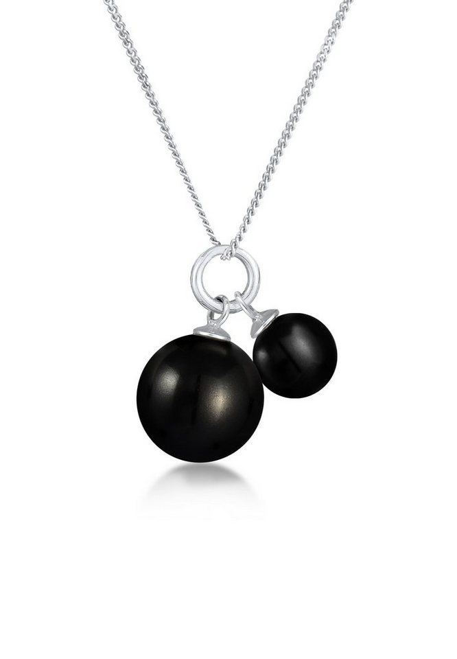 Nenalina Perlenkette Synthetische Perle Rund Klassik 925 Silber von Nenalina