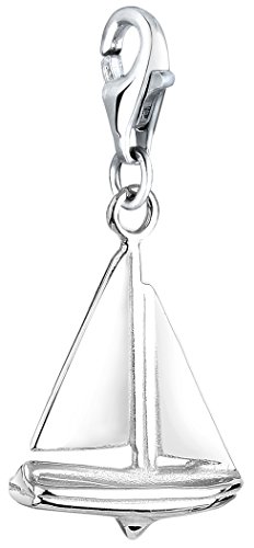 Nenalina Segelboot Karabiner Charm Anhänger für Bettelarmband aus 925 Sterling Silber 713054-000 von Nenalina