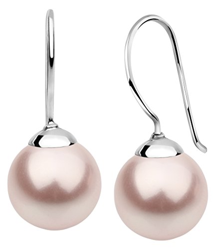 Nenalina Ohrringe Silber 925 Damen Ohrhänger mit Glas Perlen 10 mm Rosa für Frauen Nenalina Ohrringe Silber 925 Damen Ohrhänger mit Glas Perlen 10 mm Rosa für Frauen von Nenalina