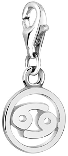 Nenalina Sternzeichen Krebs Karabiner Charm Anhänger für Bettelarmband aus 925 Sterling Silber 713296-000 von Nenalina