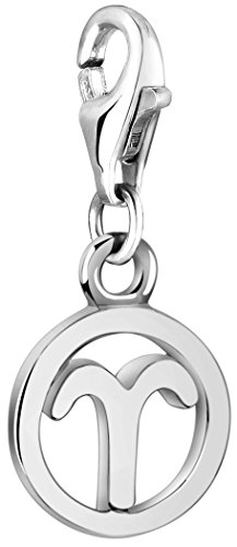 Nenalina Sternzeichen Widder Karabiner Charm Anhänger für Bettelarmband aus 925 Sterling Silber 713293-000 von Nenalina