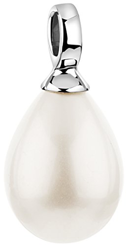 Nenalina Tropfen Anhänger für Damen Kette oder Halskette mit Perle in 925 Sterling Silber, 726114-046 von Nenalina