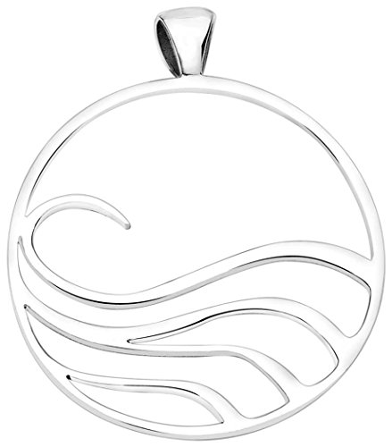 Nenalina Welle Anhänger für Damen Kette oder Halskette rund in 925 Sterling Silber 361260-000 von Nenalina