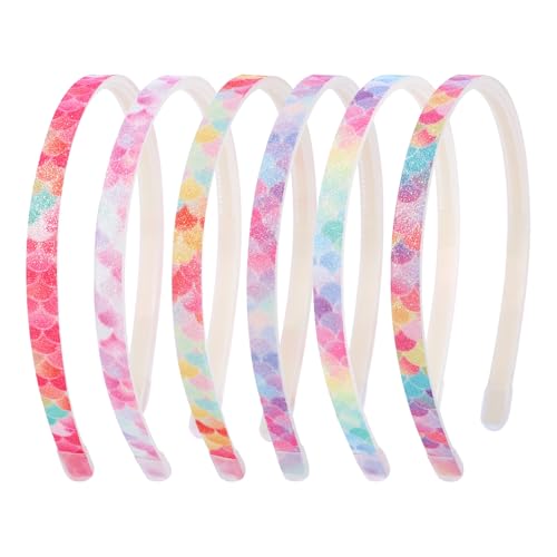Nenjindz Glitzer Stirnband für Mädchen Kinder,Funkelnd Haarband Regenbogen Pailletten Haarbänder mit Zähnen Bling Stirnbänder für Kleine Mädchen Kleinkinder Haarreif Niedlich Rutschfest(Meerjungfrau) von Nenjindz