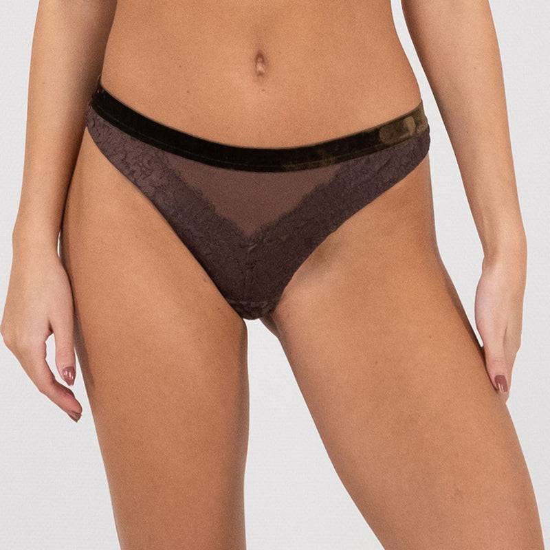 Neo Noir Skin blueberry String, Braun, Größe: L, Damen von Neo Noir