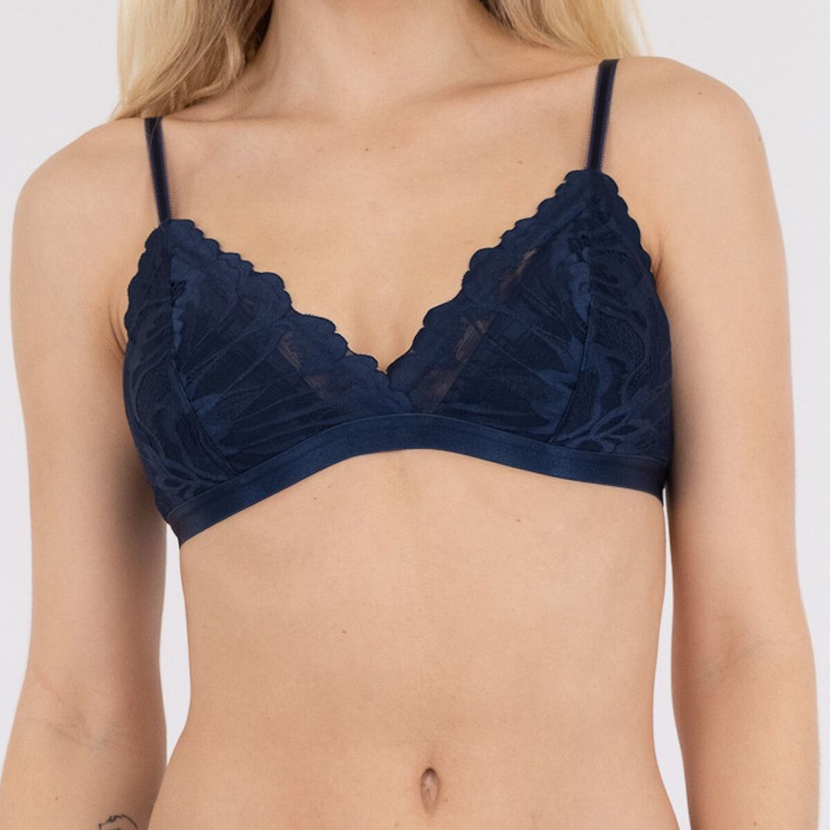 Neo Noir Beige Goji BH Ohne Bügel, Farbe: Blau, Größe: XL, Damen von Neo Noir