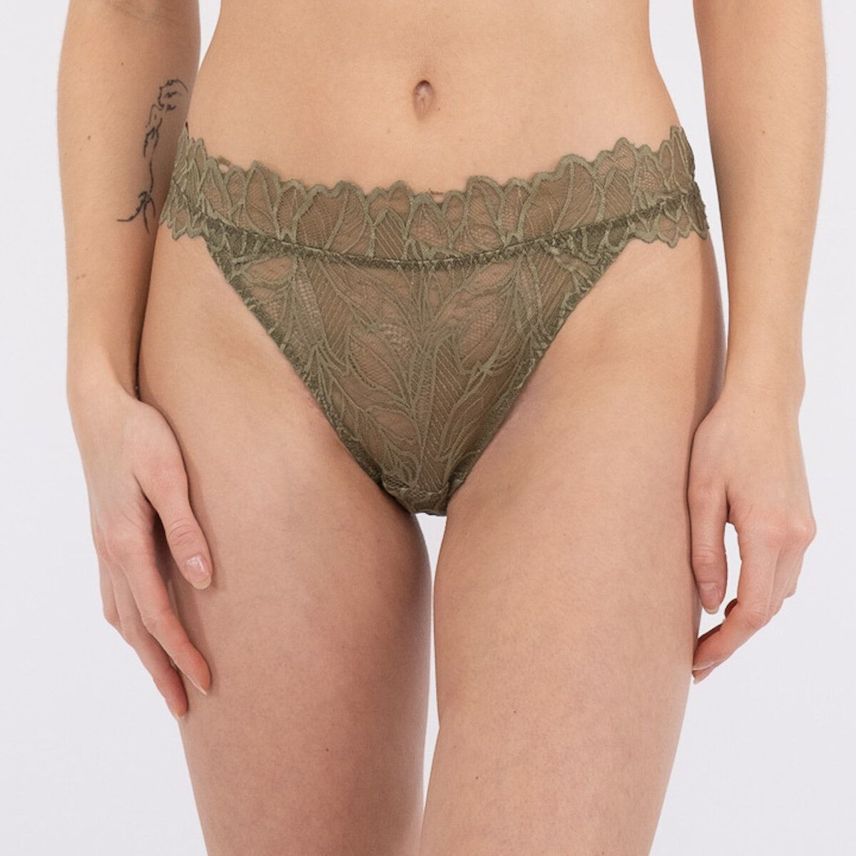 Neo Noir Beige Rot Tai Slip, Farbe: Dusty Grün, Größe: L, Damen von Neo Noir