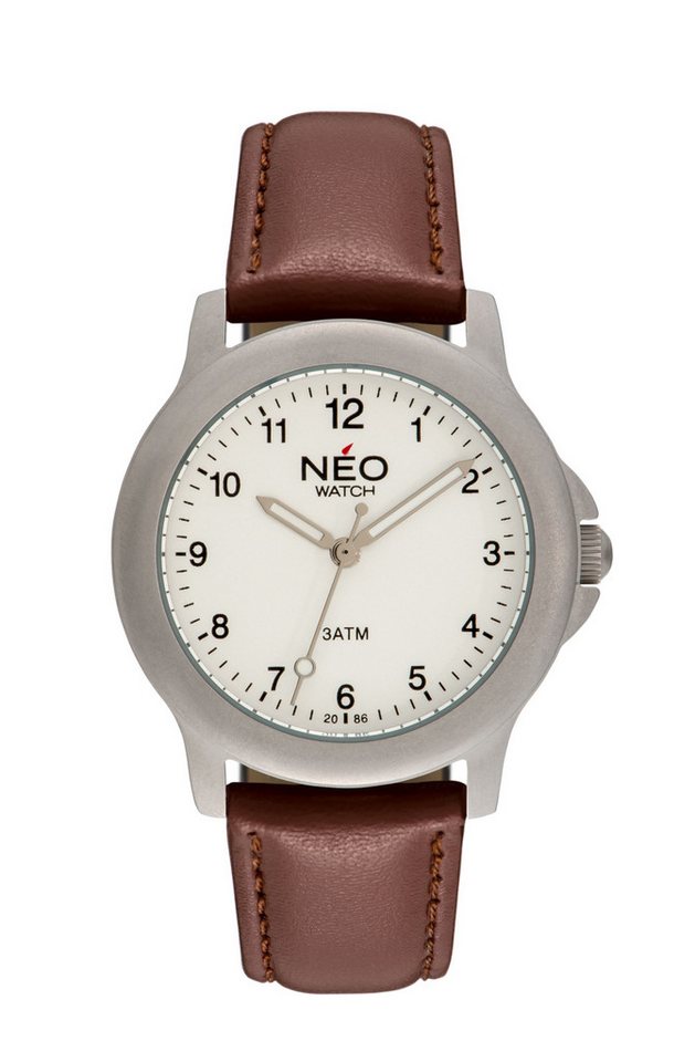 Neo Watch Quarzuhr Damen Edelstahl Lederband Silber Braun Weiß N5-005 Neo Watch Quarzuhr Damen Edelstahl Lederband Silber Braun Weiß N5-005 von Neo Watch