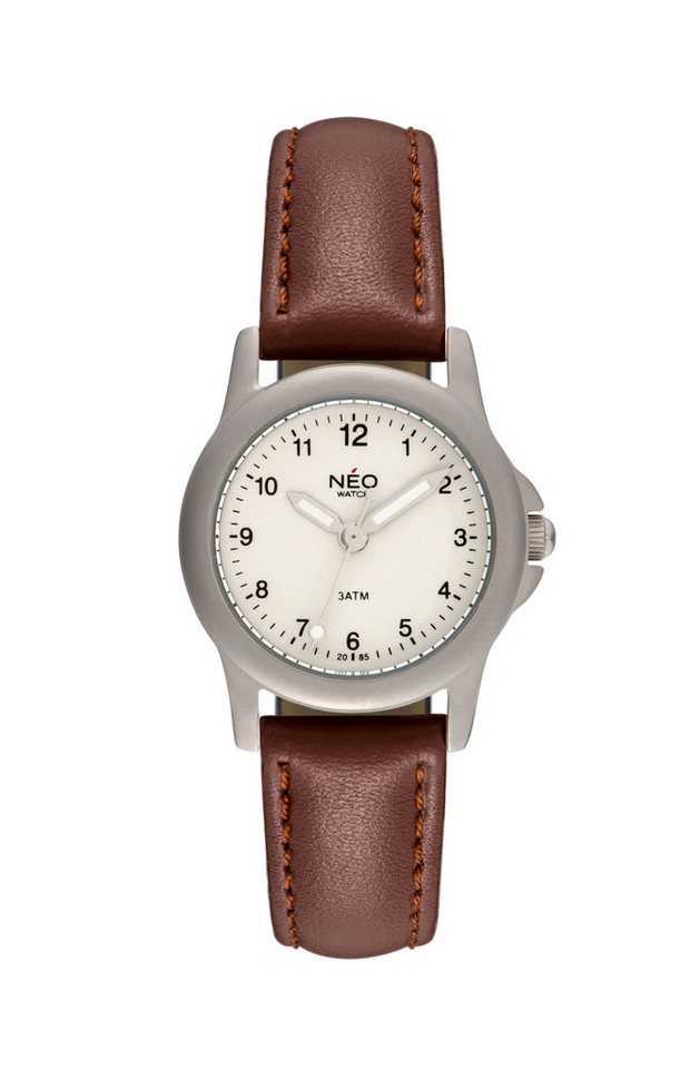 Neo Watch Quarzuhr Damen Edelstahl Lederband Silber Braun Weiß N5-006 Neo Watch Quarzuhr Damen Edelstahl Lederband Silber Braun Weiß N5-006 von Neo Watch