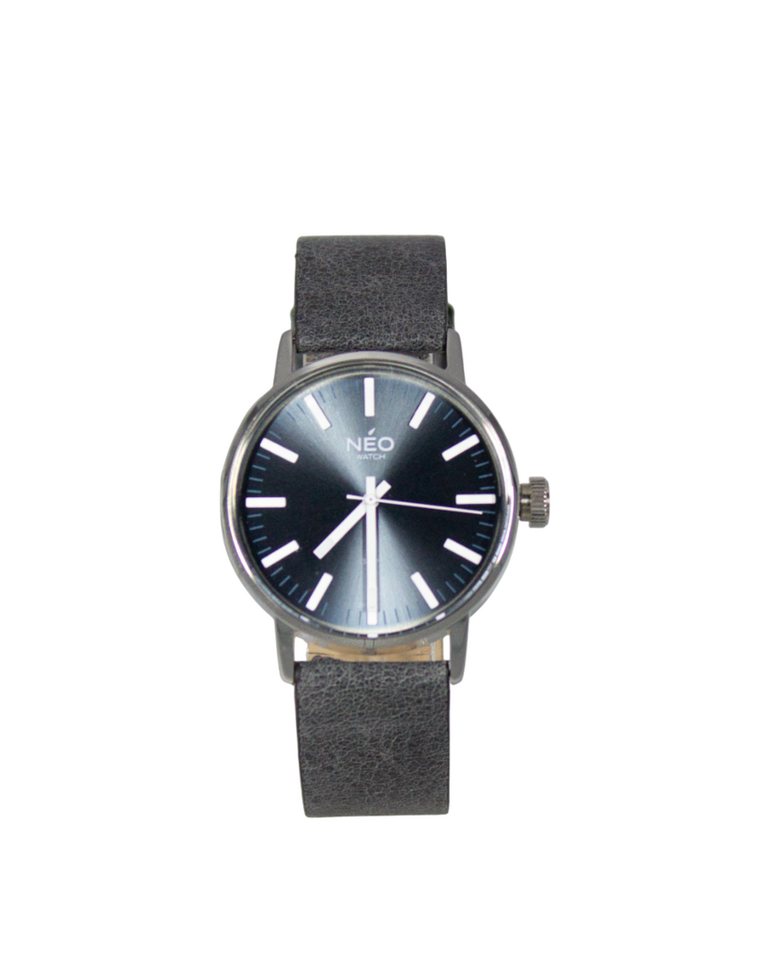 Neo Watch Quarzuhr Damen Edelstahl Lederband Silber Grau N43-006 von Neo Watch