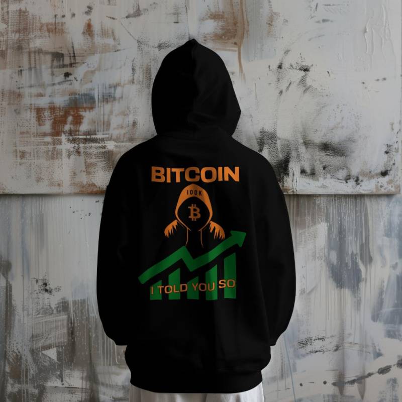 Bitcoin Backprint Hoodie "I Told You So" Krypto-Sweatshirt von NeoArteffect