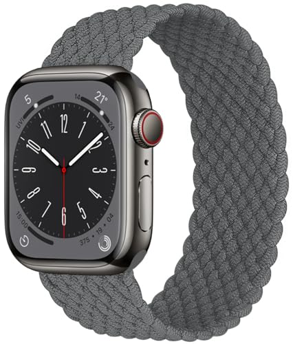 Neohood Geflochtenes Solo-Loop-Armband, kompatibel mit Apple Watch, 38 mm, 40 mm, 41 mm, für Damen und Herren, Nylon, dehnbar, elastisch, Sportarmbänder für iWatch Serie 9, 8, 7, 6, 5, 4, 3, 2, 1, SE, von Neohood