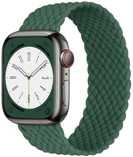 Neohood Geflochtenes Solo-Loop-Armband, kompatibel mit Apple Watch, 38 mm, 40 mm, 41 mm, für Damen und Herren, Nylon, dehnbar, elastisch, Sportarmbänder für iWatch Serie 9, 8, 7, 6, 5, 4, 3, 2, 1, SE, von Neohood