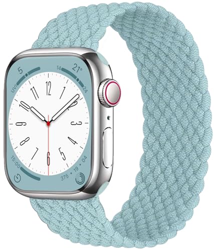 Neohood Geflochtenes Solo-Loop-Armband, kompatibel mit Apple Watch, 38 mm, 40 mm, 41 mm, für Damen und Herren, Nylon, dehnbar, elastisch, Sportarmbänder für iWatch Serie 9, 8, 7, 6, 5, 4, 3, 2, 1, SE, von Neohood