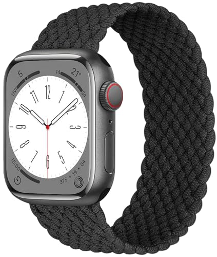 Neohood Geflochtenes Solo-Loop-Armband, kompatibel mit Apple Watch, 38 mm, 40 mm, 41 mm, für Damen und Herren, Nylon, dehnbar, elastisch, Sportarmbänder für iWatch Serie 9, 8, 7, 6, 5, 4, 3, 2, 1, SE, von Neohood