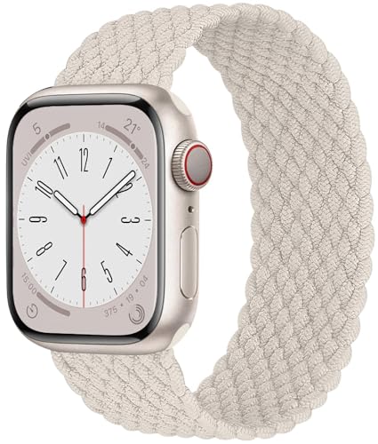 Neohood Geflochtenes Solo-Loop-Armband, kompatibel mit Apple Watch, 38 mm, 40 mm, 41 mm, für Damen und Herren, Nylon, dehnbar, elastisch, Sportarmbänder für iWatch Serie 9, 8, 7, 6, 5, 4, 3, 2, 1, SE, von Neohood