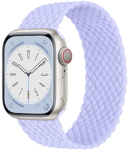 Neohood Geflochtenes Solo-Loop-Armband, kompatibel mit Apple Watch, 38 mm, 40 mm, 41 mm, für Damen und Herren, Nylon, dehnbar, elastisch, Sportarmbänder für iWatch Serie 9, 8, 7, 6, 5, 4, 3, 2, 1, SE, von Neohood