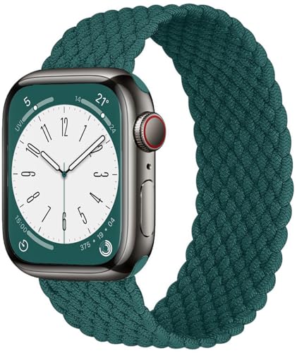 Neohood Geflochtenes Solo-Loop-Armband, kompatibel mit Apple Watch, 38 mm, 40 mm, 41 mm, für Damen und Herren, Nylon, dehnbar, elastisch, Sportarmbänder für iWatch Serie 9, 8, 7, 6, 5, 4, 3, 2, 1, SE, von Neohood