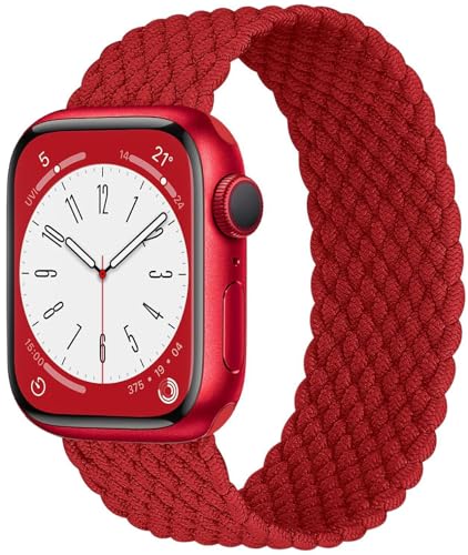 Neohood Geflochtenes Solo-Loop-Armband, kompatibel mit Apple Watch, 38 mm, 40 mm, 41 mm, für Damen und Herren, Nylon, dehnbar, elastisch, Sportarmbänder für iWatch Serie 9, 8, 7, 6, 5, 4, 3, 2, 1, SE, von Neohood