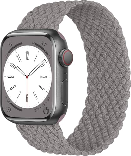 Neohood Geflochtenes Solo-Loop-Armband, kompatibel mit Apple Watch, 42 mm, 44 mm, 45 mm, 49 mm, für Damen und Herren, Nylon, dehnbar, elastisch, Sportarmbänder für iWatch Serie 9, 8, 7, 6, 5, 4, 3, 2, von Neohood