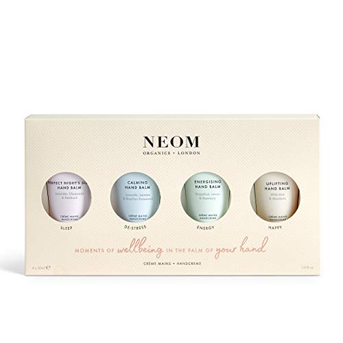 Neom - Moments of Wellbeing in the Palm Of Your Hand Geschenkset | 4 x 30 ml Luxus-Handcremes | Muttertag | Geschenk | ätherisches Öl von Neom