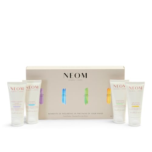 Neom - Moments of Wellbeing in the Palm Of Your Hand Geschenkset | 4 x 30 ml Luxus-Handcremes | Muttertag | Geschenk | ätherisches Öl von Neom