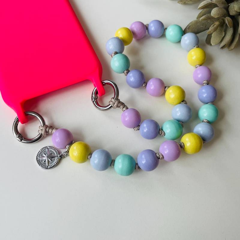 Handykette Schlüsselkette Medium Pastell Töne von NeonkissDE