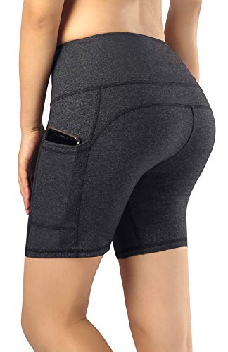 Neonysweets Damen Active Gym Workout Shorts Radfahren Laufen Shorts Gr. L, grau von Neonysweets