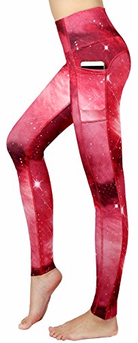 Neonysweets Damen Bedruckte Yogahose Hohe Taille Bauchkontrolle Workout Hose Leggings mit Tasche, Aufdruck 86, 34-36 von Neonysweets