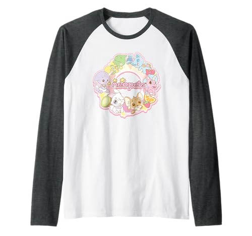 Neopets Baby Pets and Fruit Circle Virtual Pets Raglan von Neopets