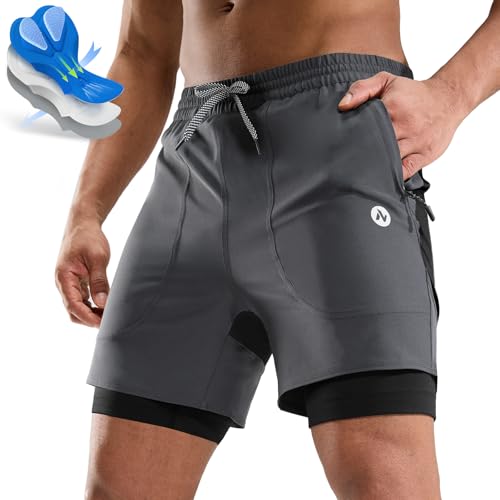 Nepest Mountainbike Hose Herren Kurz MTB Shorts Gepolstert mit Tasche Fahrradhose Atmungsaktiv Dunkelgrau/Schwarz,XL Nepest Mountainbike Hose Herren Kurz MTB Shorts Gepolstert mit Tasche Fahrradhose Atmungsaktiv Dunkelgrau/Schwarz,XL von Nepest